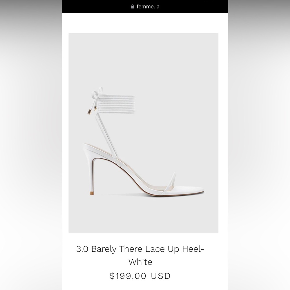 Femme LA Barely There Lace Up Heels
